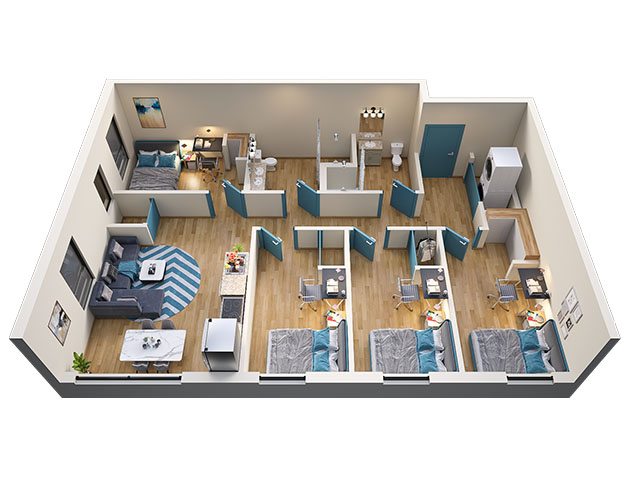 4/2 Type 1 Floor plan layout