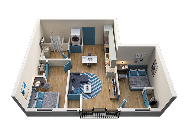 2/1 Type 1 Floor plan layout