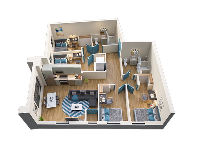 4/2 Type 2 Floor plan layout