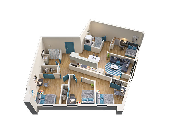 4/2 Type 4 Floor plan layout