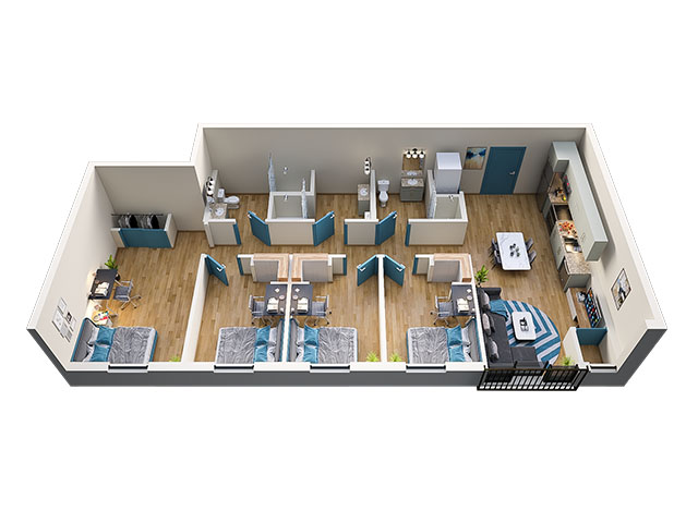 4/3 Type 2 Floor plan layout