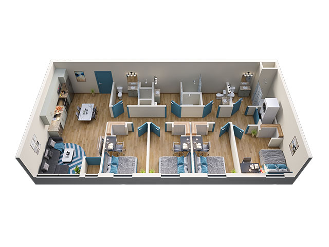 4/4 Type 2 Floor plan layout