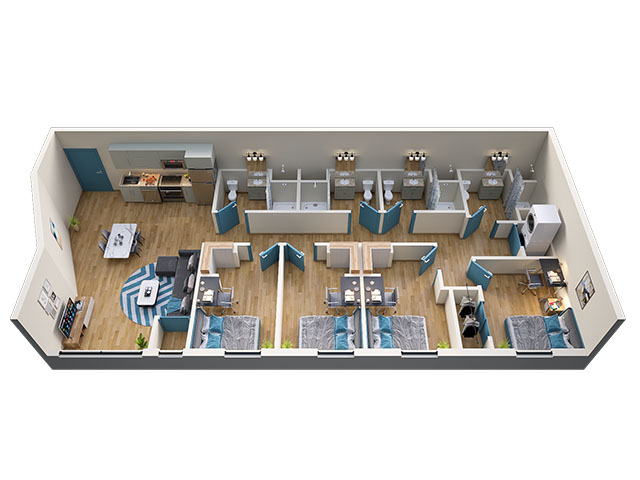 4/4 Type 4 Floor plan layout